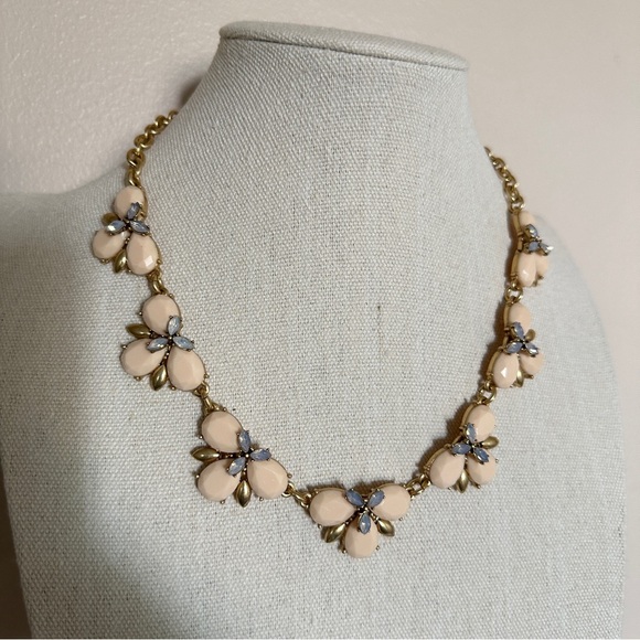 J Crew Gold Tone Rhinestone Statement Necklace - Picture 12 of 12